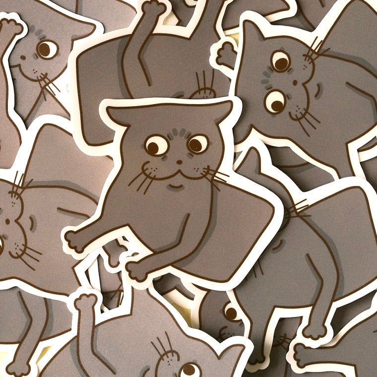 Disbelief Cat Waterproof Vinyl Sticker (5pcs)