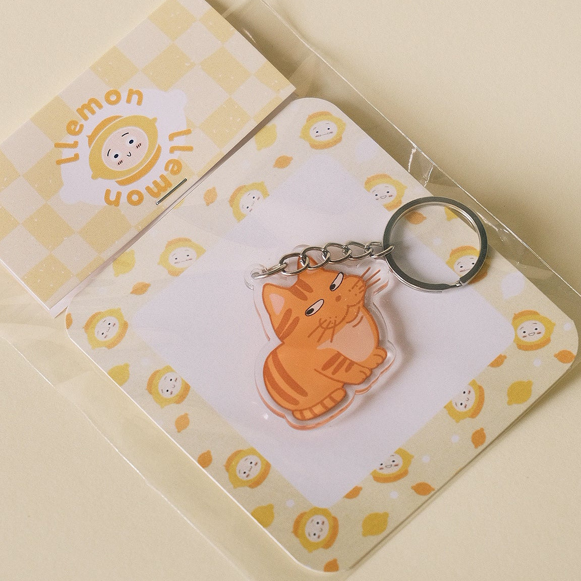orange cat keychain