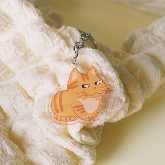orange cat keychain