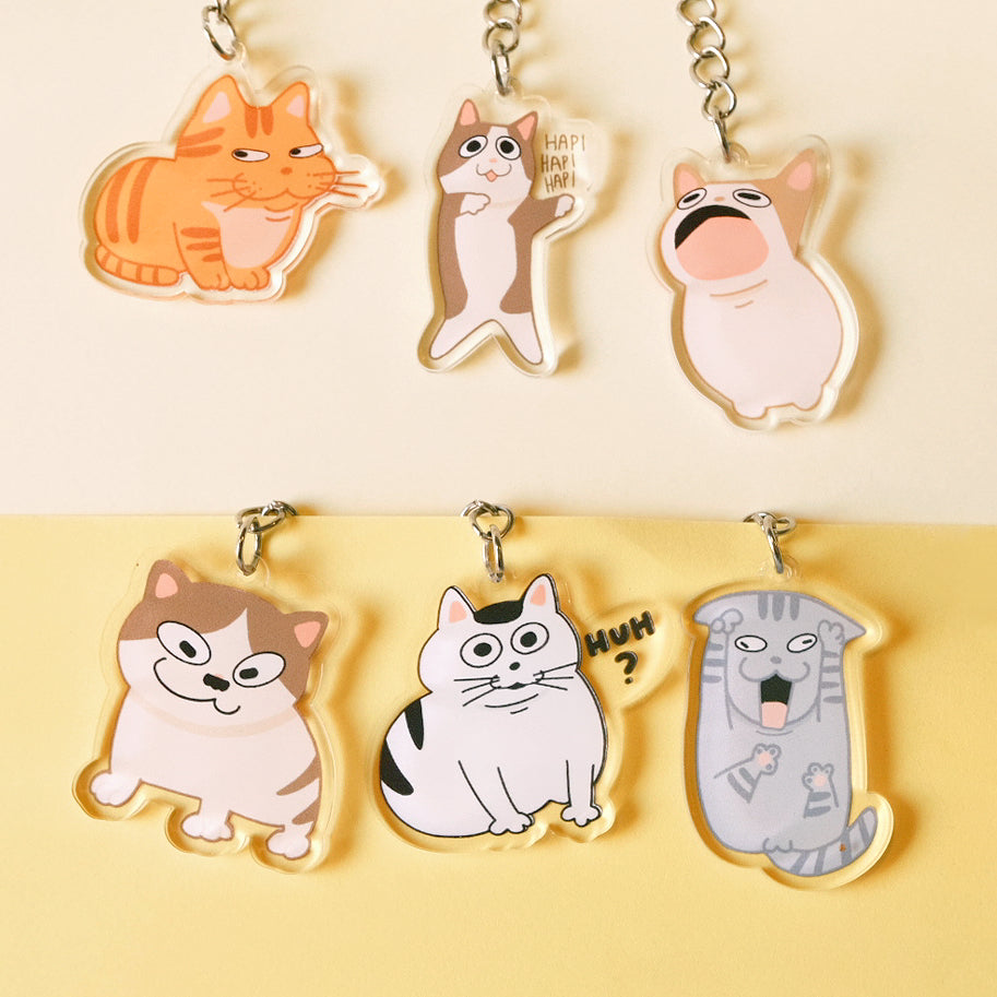 Cat Meme Keychain