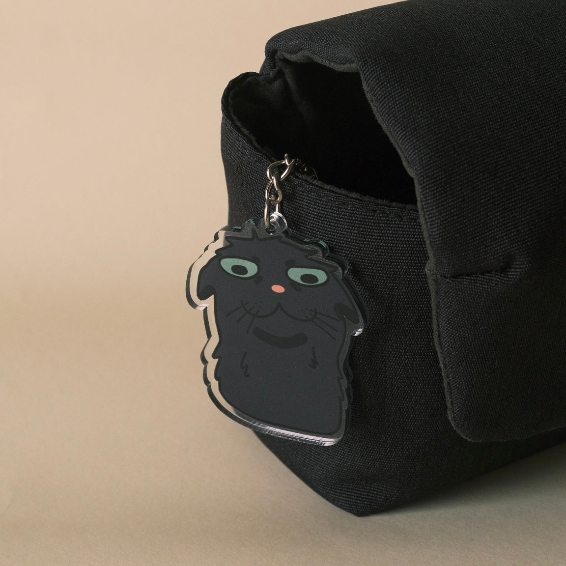 Black Cat Acrylic Keychain
