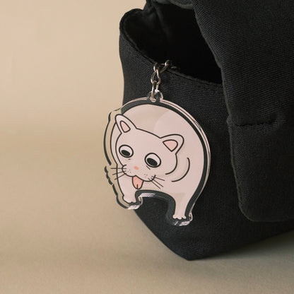 Vomit Cat Acrylic Keychain