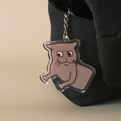 Disbelief Cat Acrylic Keychain