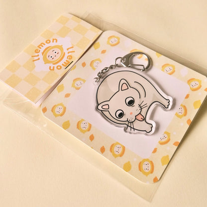 Vomit Cat Acrylic Keychain