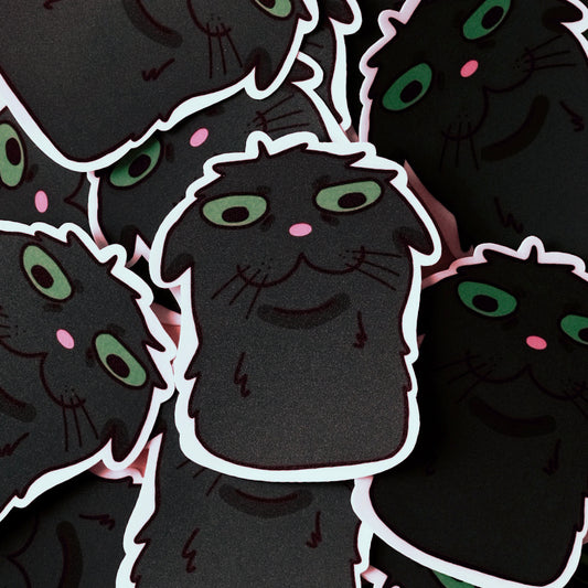 Black Cat Waterproof Vinyl Sticker (5pcs)