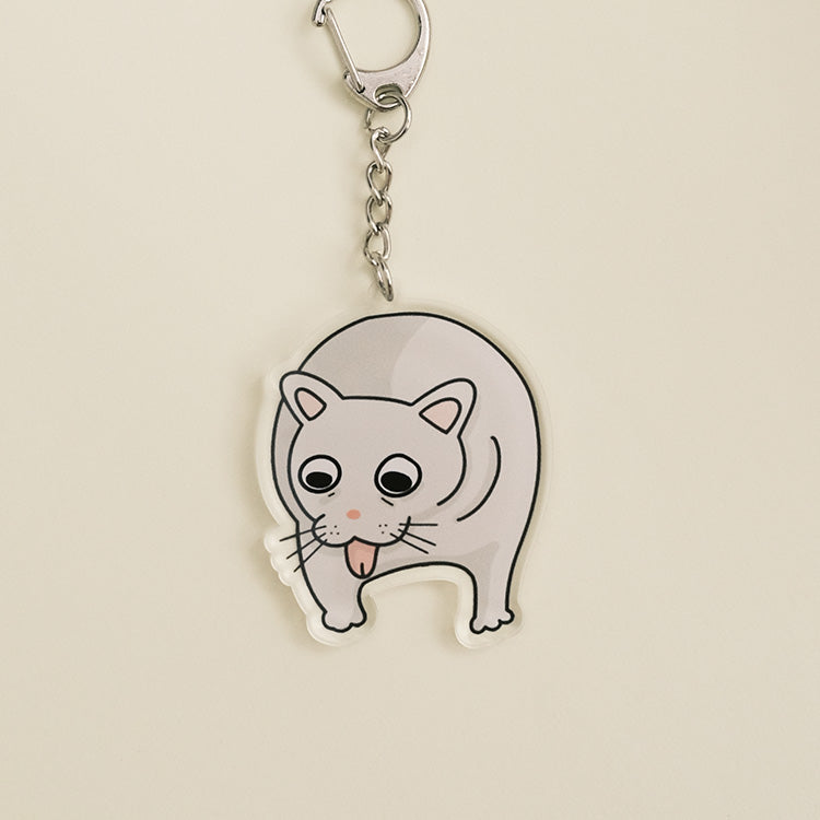 Vomit Cat Acrylic Keychain