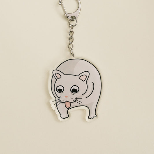 Vomit Cat Acrylic Keychain