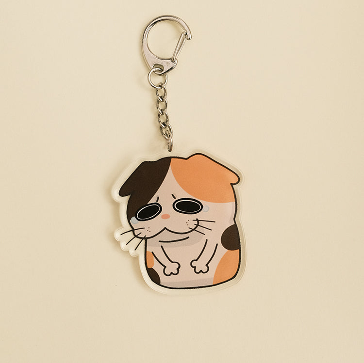 Aggrieved Cat Acrylic Keychain