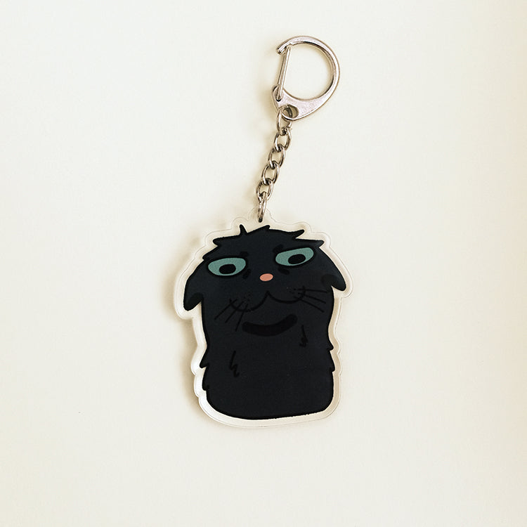 Black Cat Acrylic Keychain