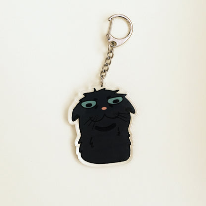 Black Cat Acrylic Keychain
