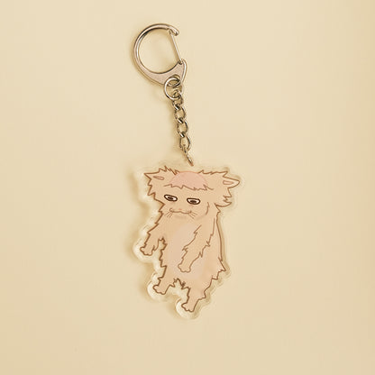 Bald Kitten Cat Acrylic Keychain