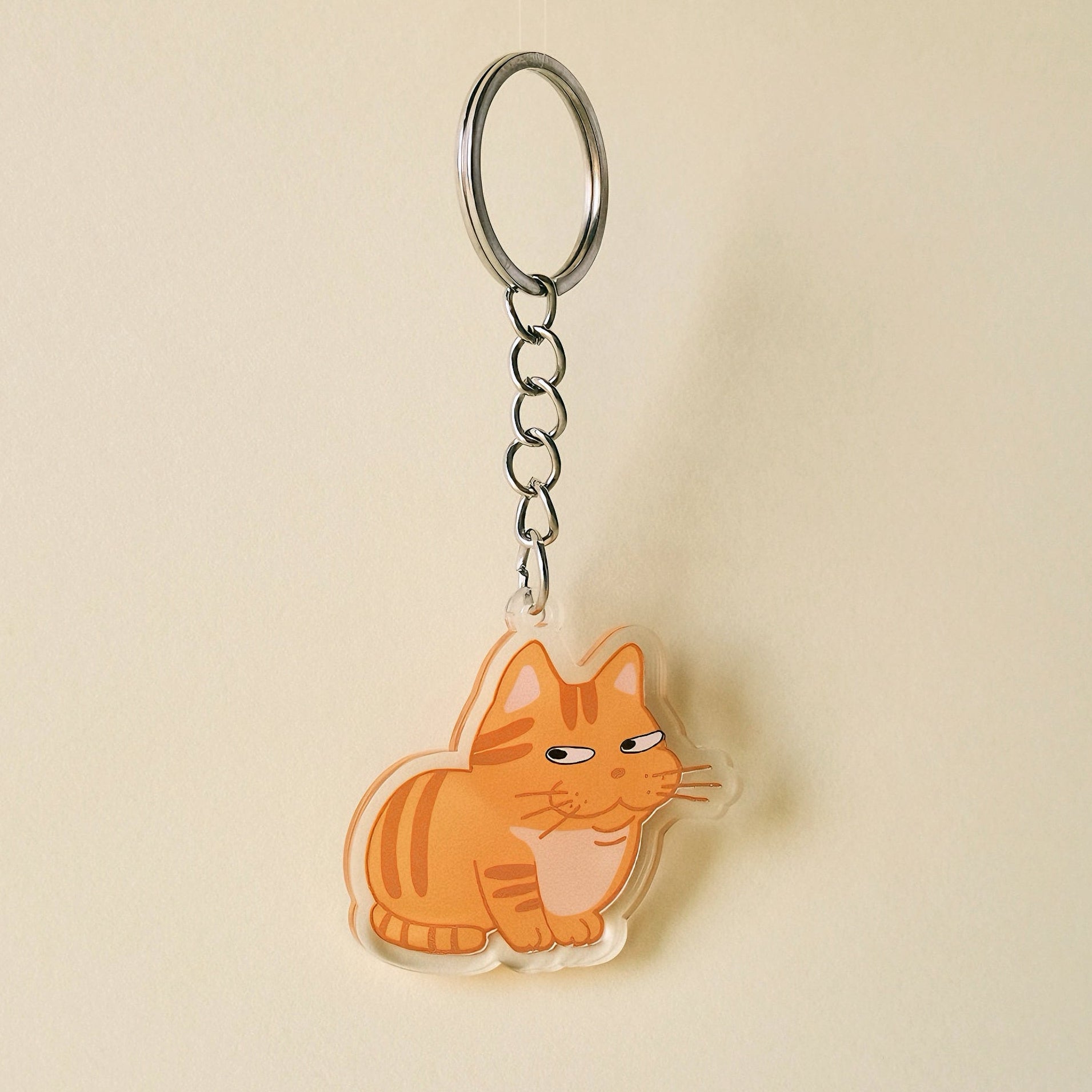 orange cat keychain