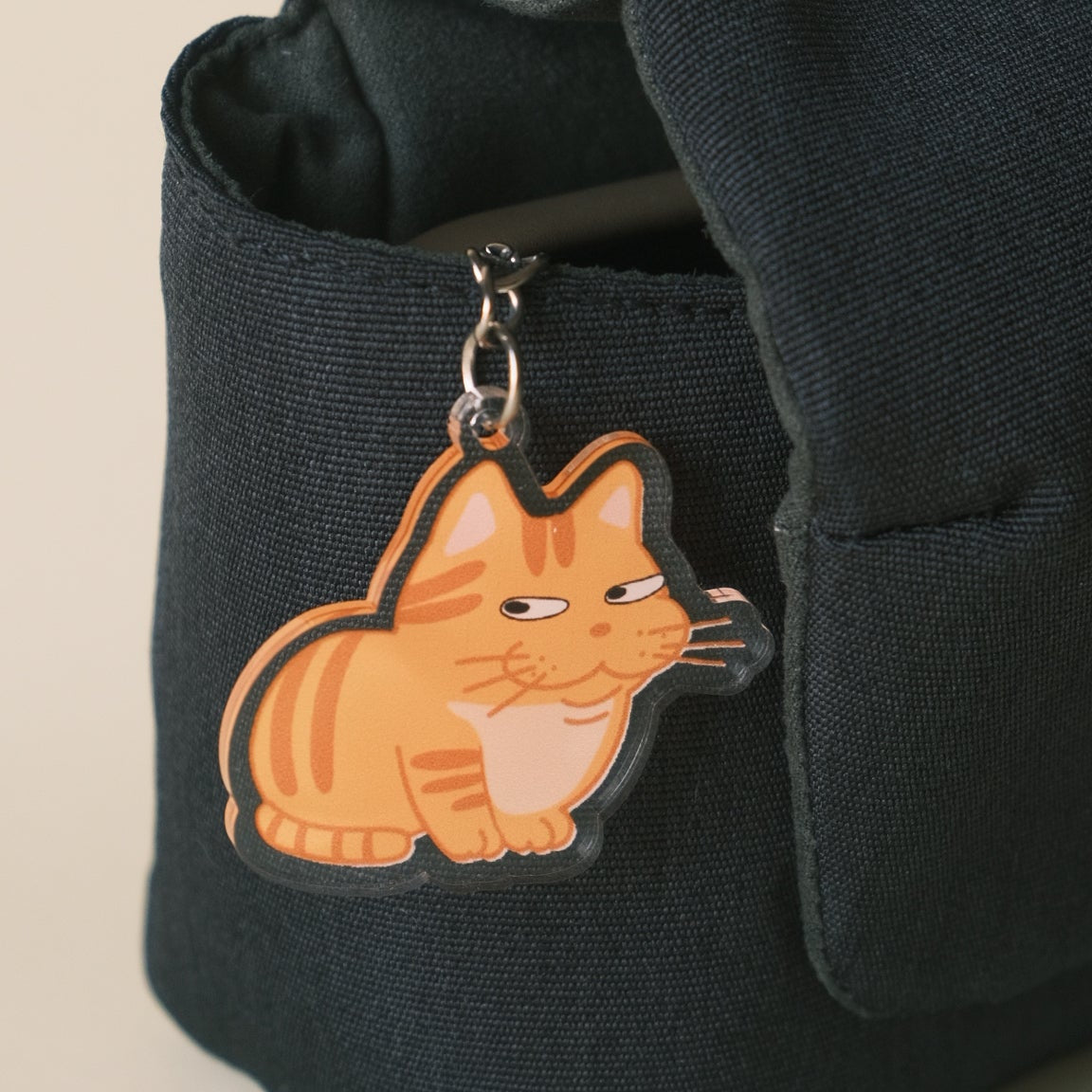 orange cat keychain