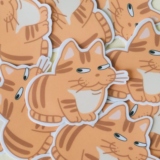 orange cat sticker
